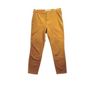 Indigo Rein Pants Women's 13/30 Tapered Leg Zip 2 Pockets Gold Pinwale Corduroy
